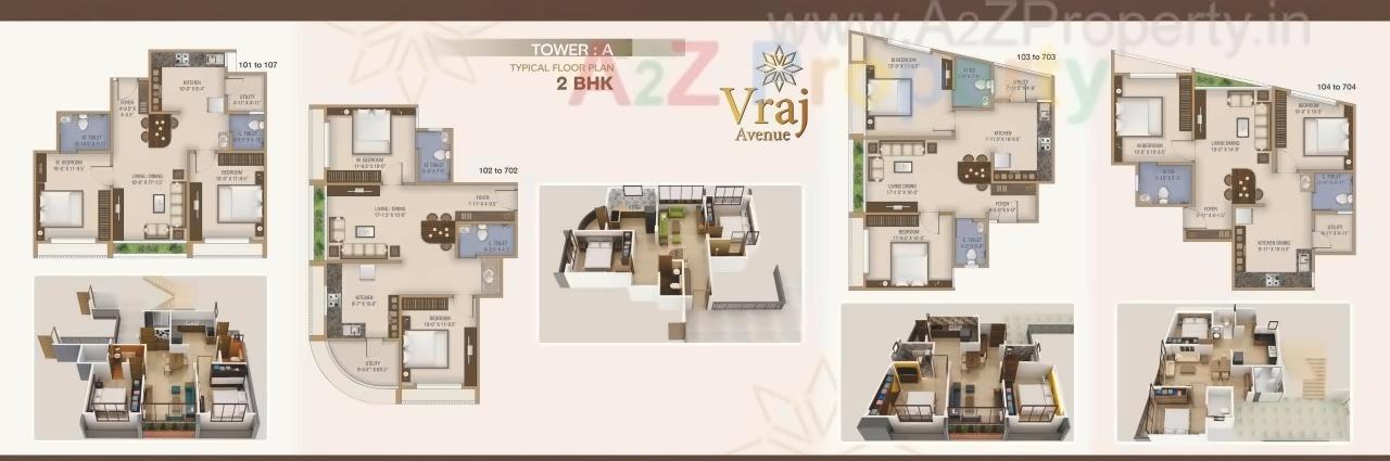 Layout of real estate project Vraj Avenue located at Bapod, Vadodara, Gujarat