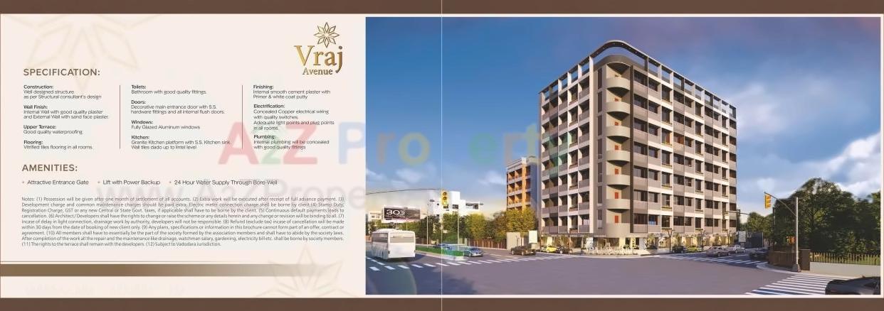 3D Elevation of real estate project Vraj Avenue located at Bapod, Vadodara, Gujarat