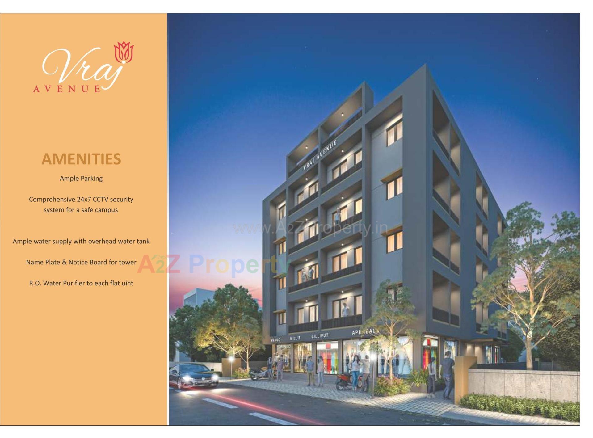 3D Elevation of real estate project Vraj Avenue located at Kasba, Vadodara, Gujarat