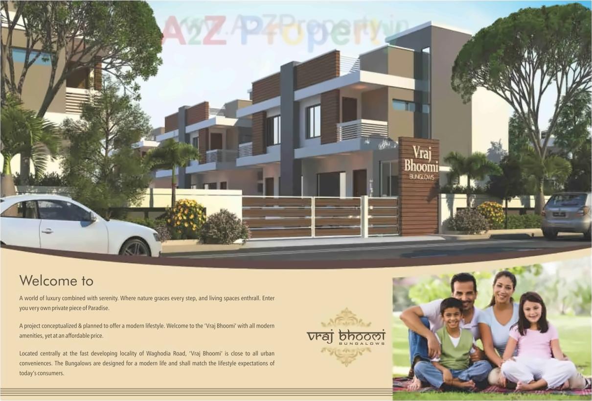 3D Elevation of real estate project Vraj Bhoomi Bungalows located at Danteshwar, Vadodara, Gujarat