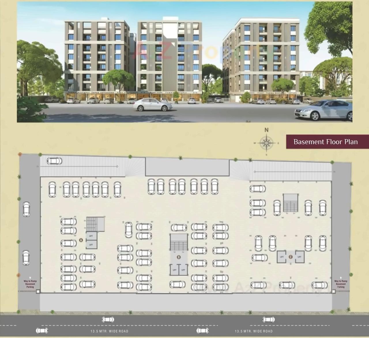 Layout of real estate project Vraj Mangal located at Danteshwar, Vadodara, Gujarat