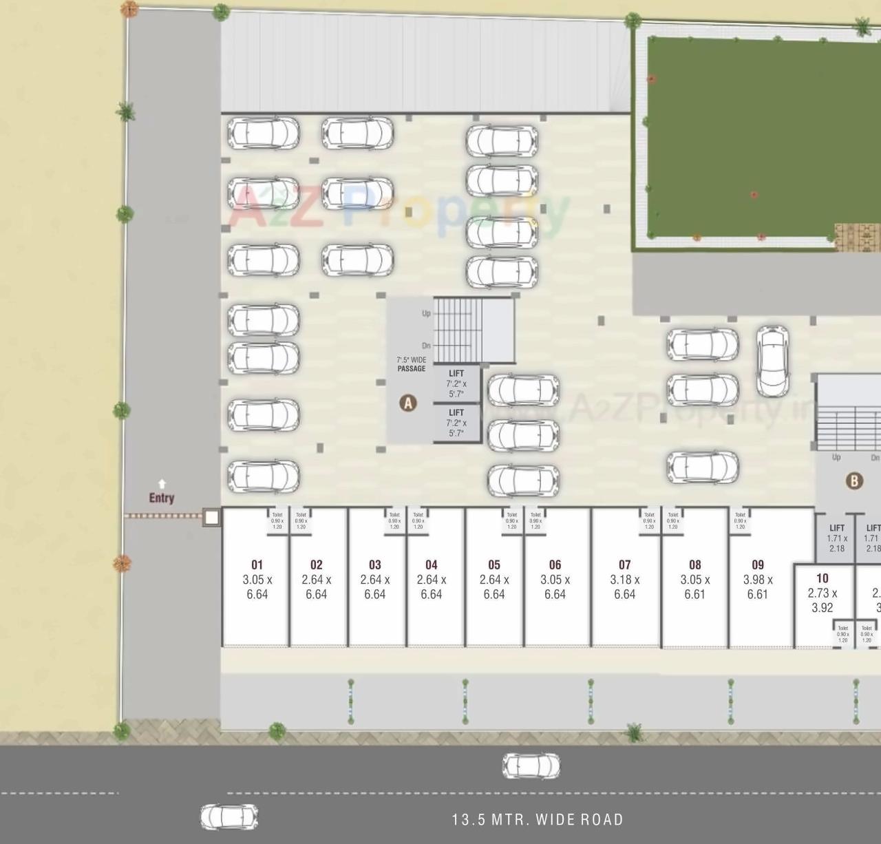 Layout of real estate project Vraj Mangal located at Danteshwar, Vadodara, Gujarat