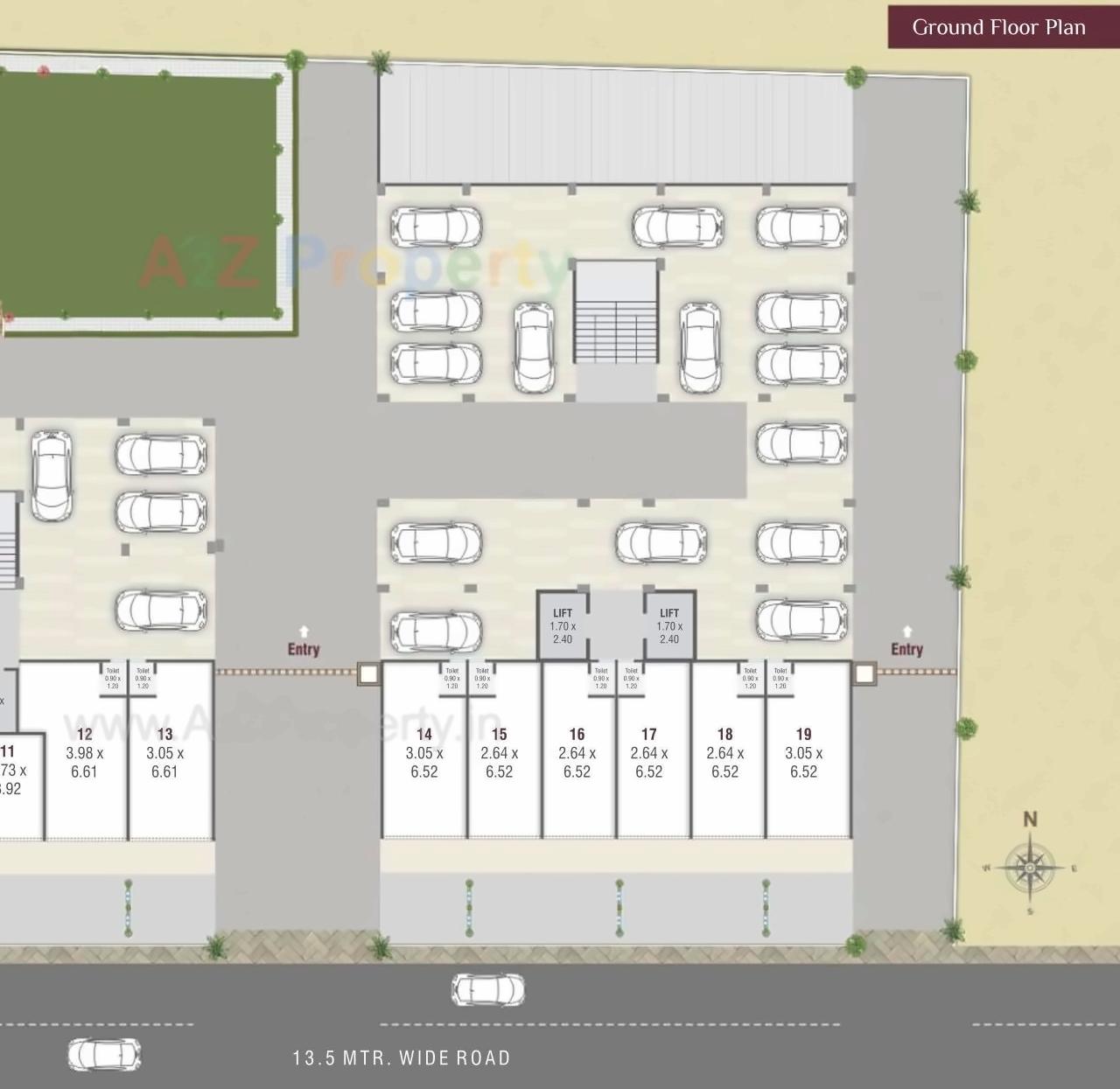 Layout of real estate project Vraj Mangal located at Danteshwar, Vadodara, Gujarat