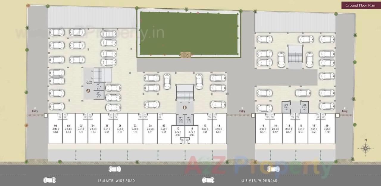 Layout of real estate project Vraj Mangal located at Danteshwar, Vadodara, Gujarat