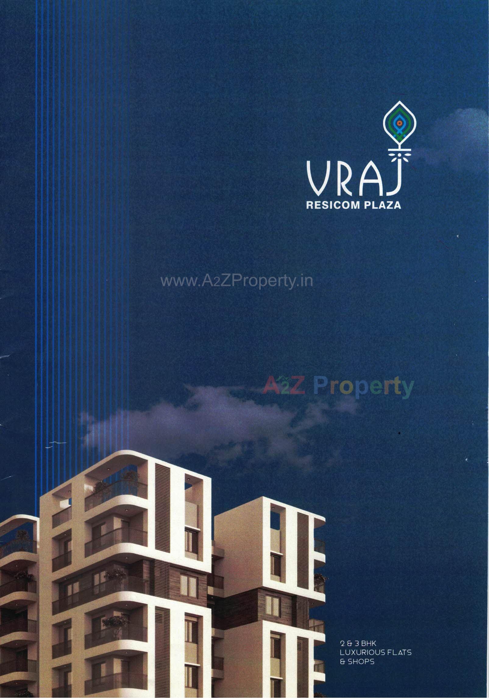 3D Elevation of real estate project Vraj Resicom Plaza located at Danteshwar, Vadodara, Gujarat