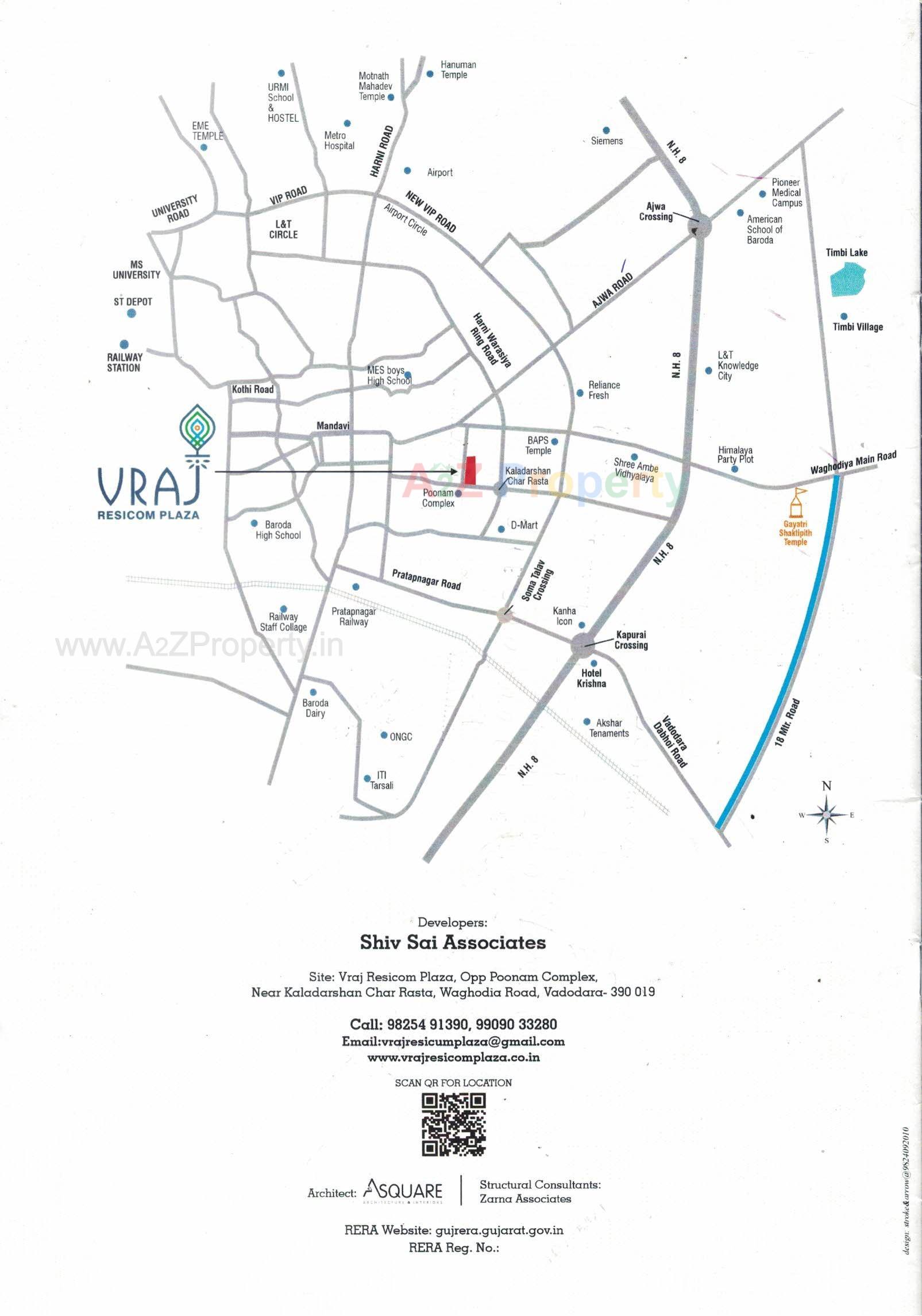  of real estate project Vraj Resicom Plaza located at Danteshwar, Vadodara, Gujarat