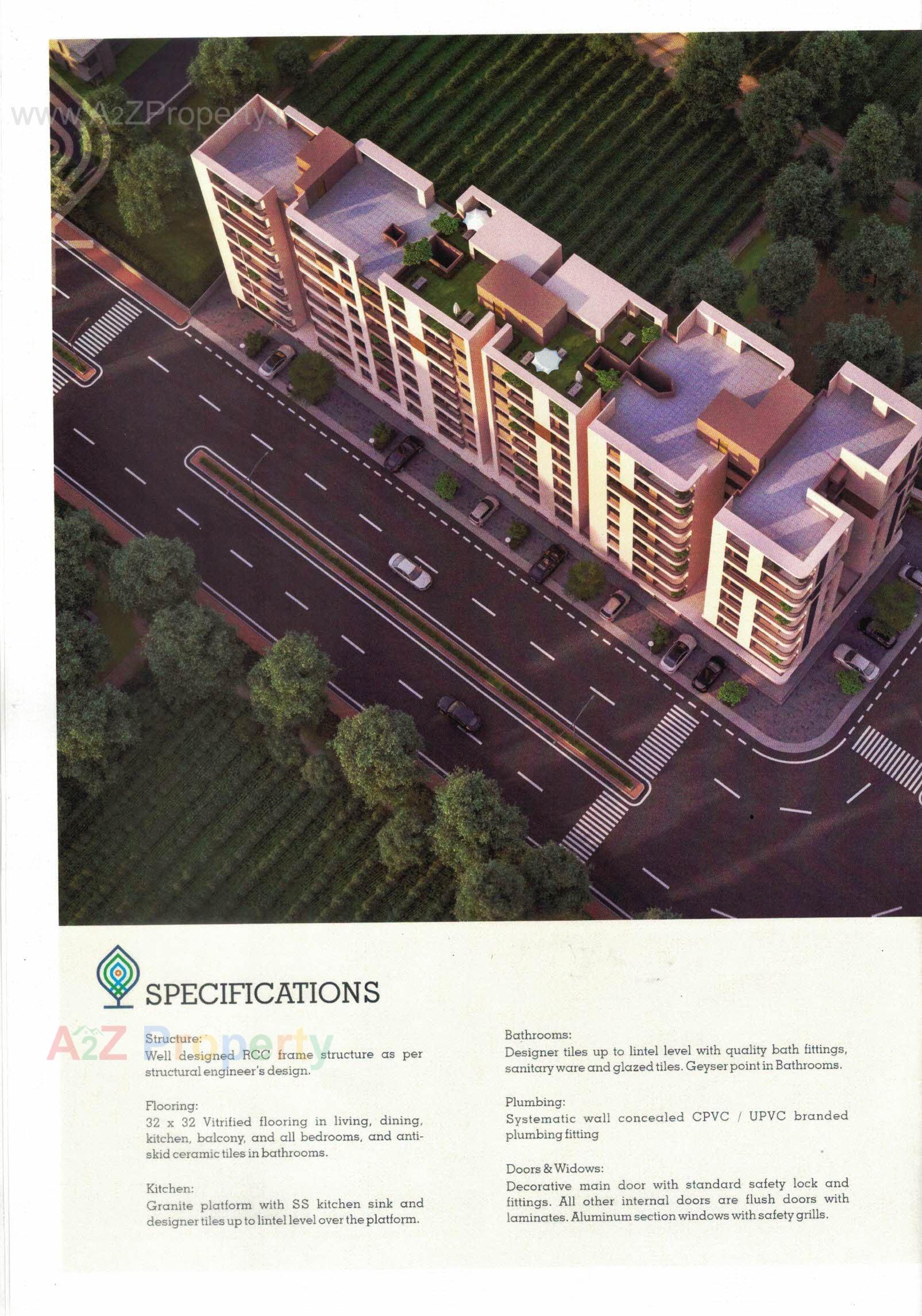 3D Elevation of real estate project Vraj Resicom Plaza located at Danteshwar, Vadodara, Gujarat