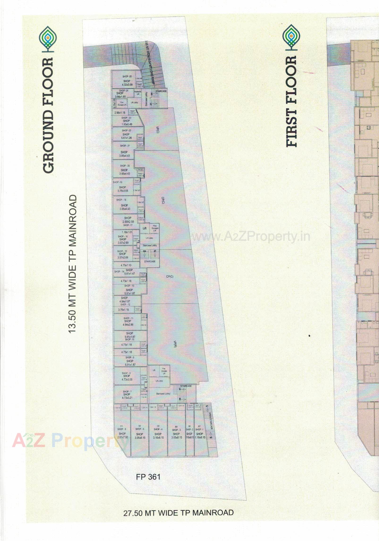Layout of real estate project Vraj Resicom Plaza located at Danteshwar, Vadodara, Gujarat