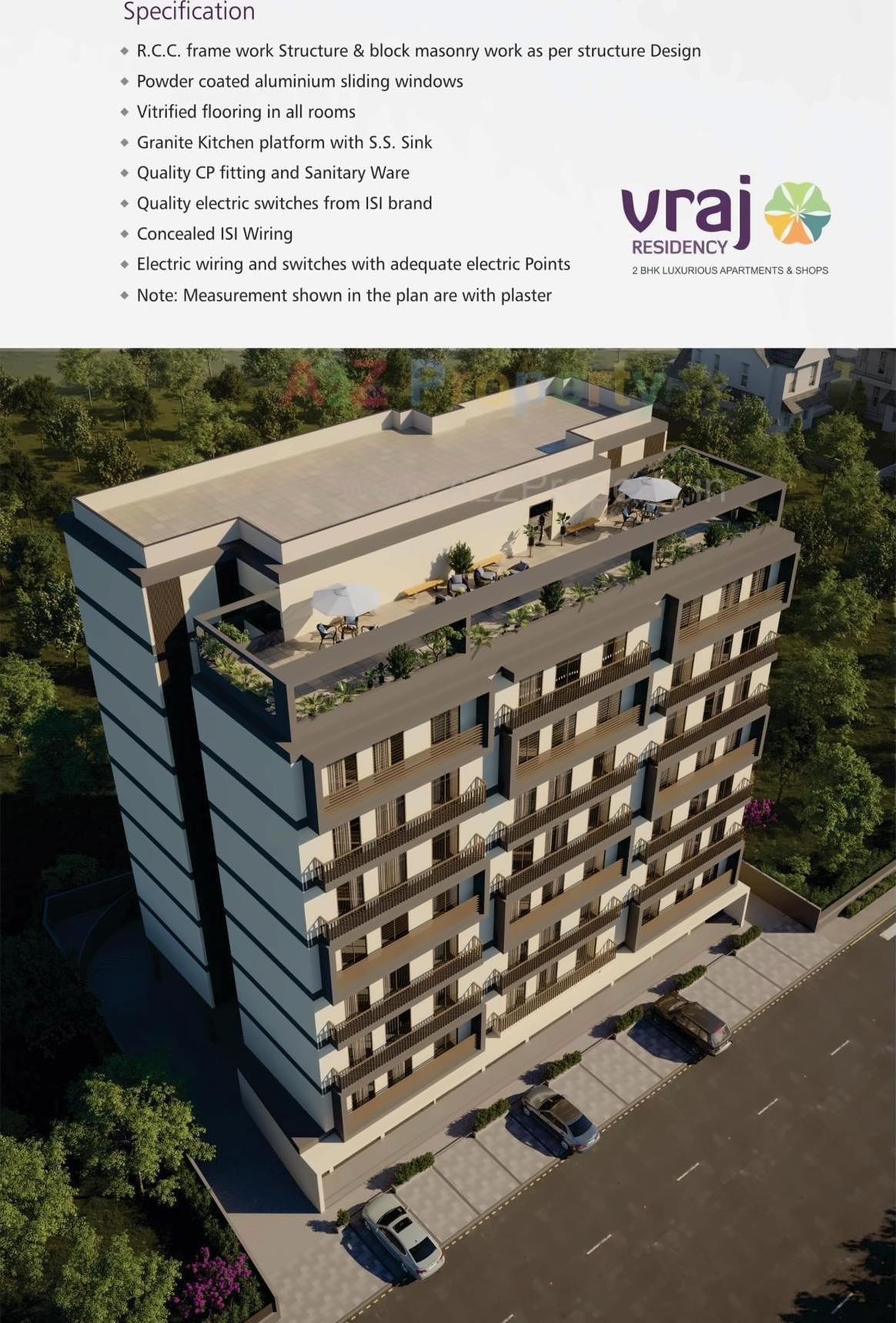 3D Elevation of real estate project Vraj Residency located at Jambuwa--makarpura, Vadodara, Gujarat