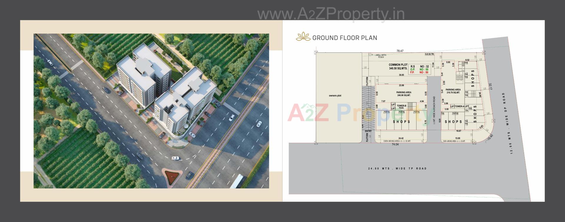 Layout of real estate project Vraj Residency located at Jambuva, Vadodara, Gujarat