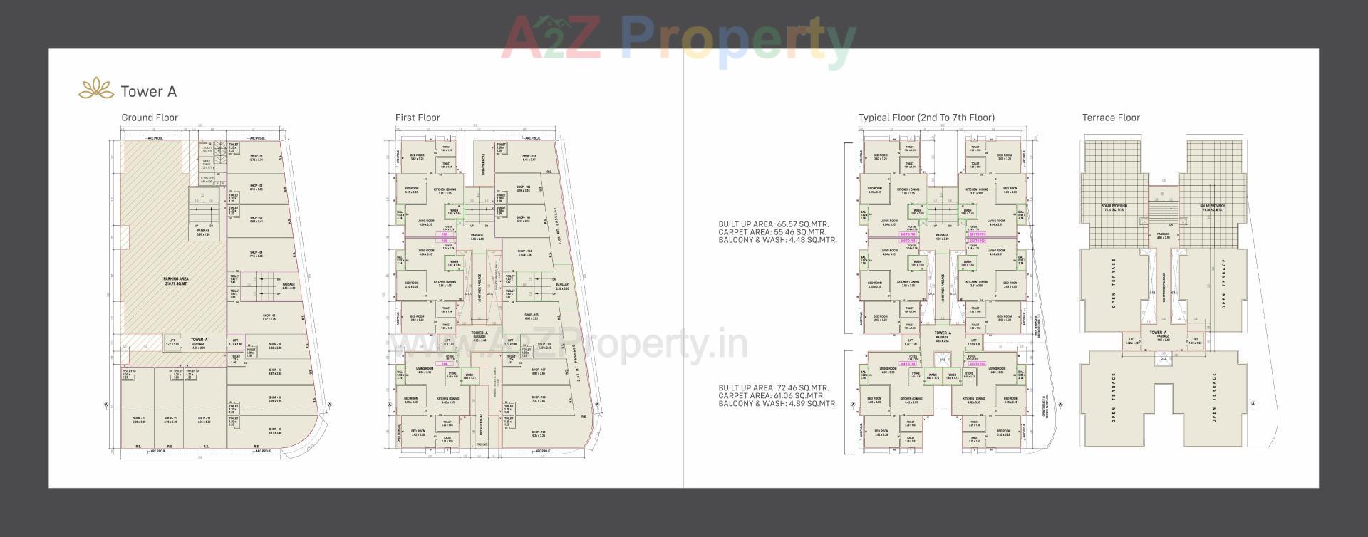 Layout of real estate project Vraj Residency located at Jambuva, Vadodara, Gujarat