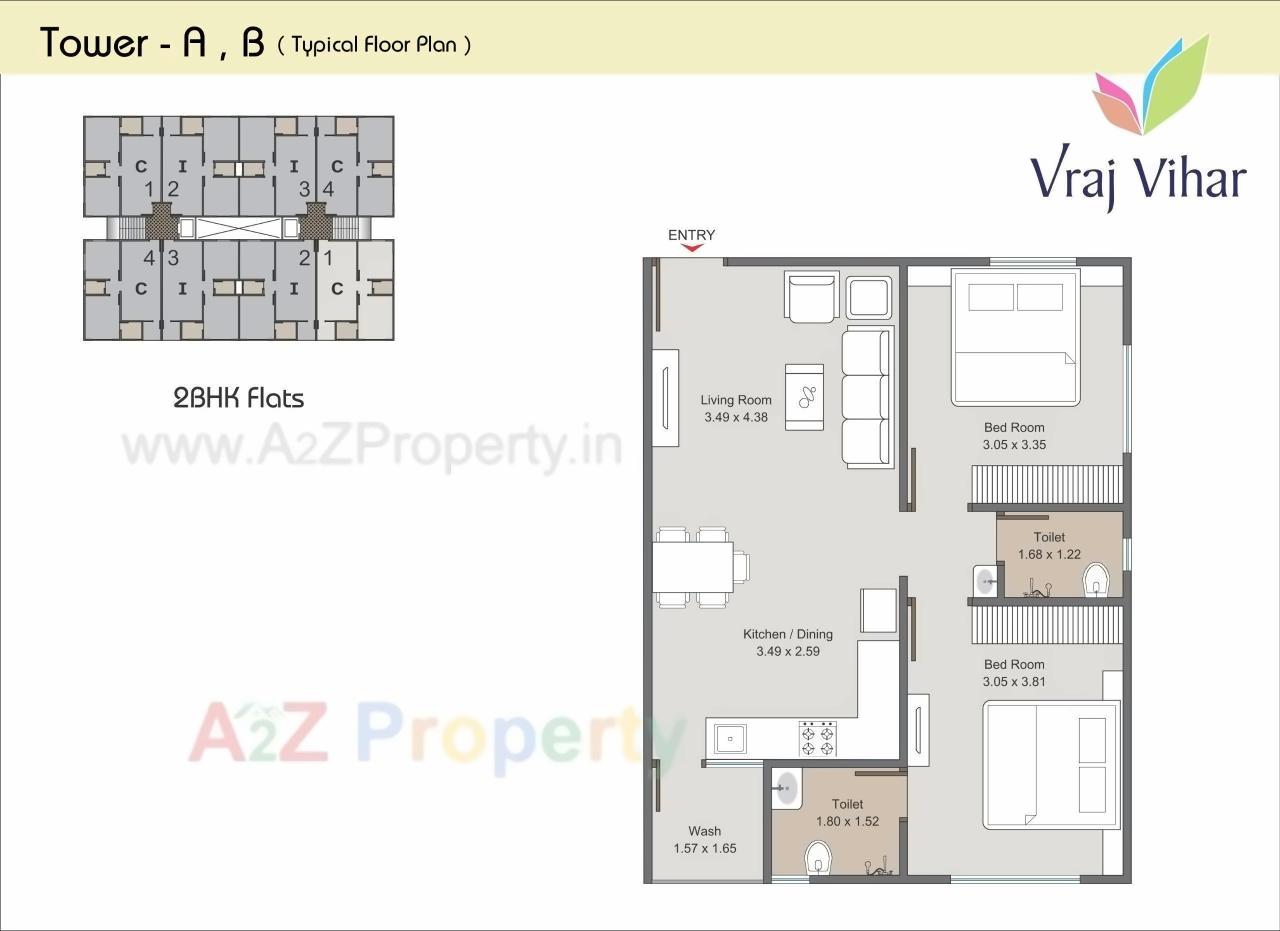 Layout of real estate project Vraj Vihar located at Bill, Vadodara, Gujarat