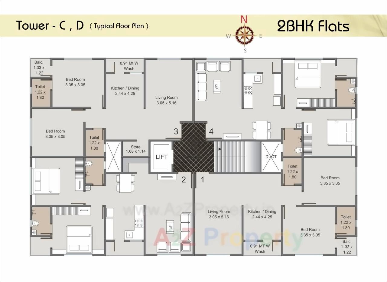 Layout of real estate project Vraj Vihar located at Bill, Vadodara, Gujarat