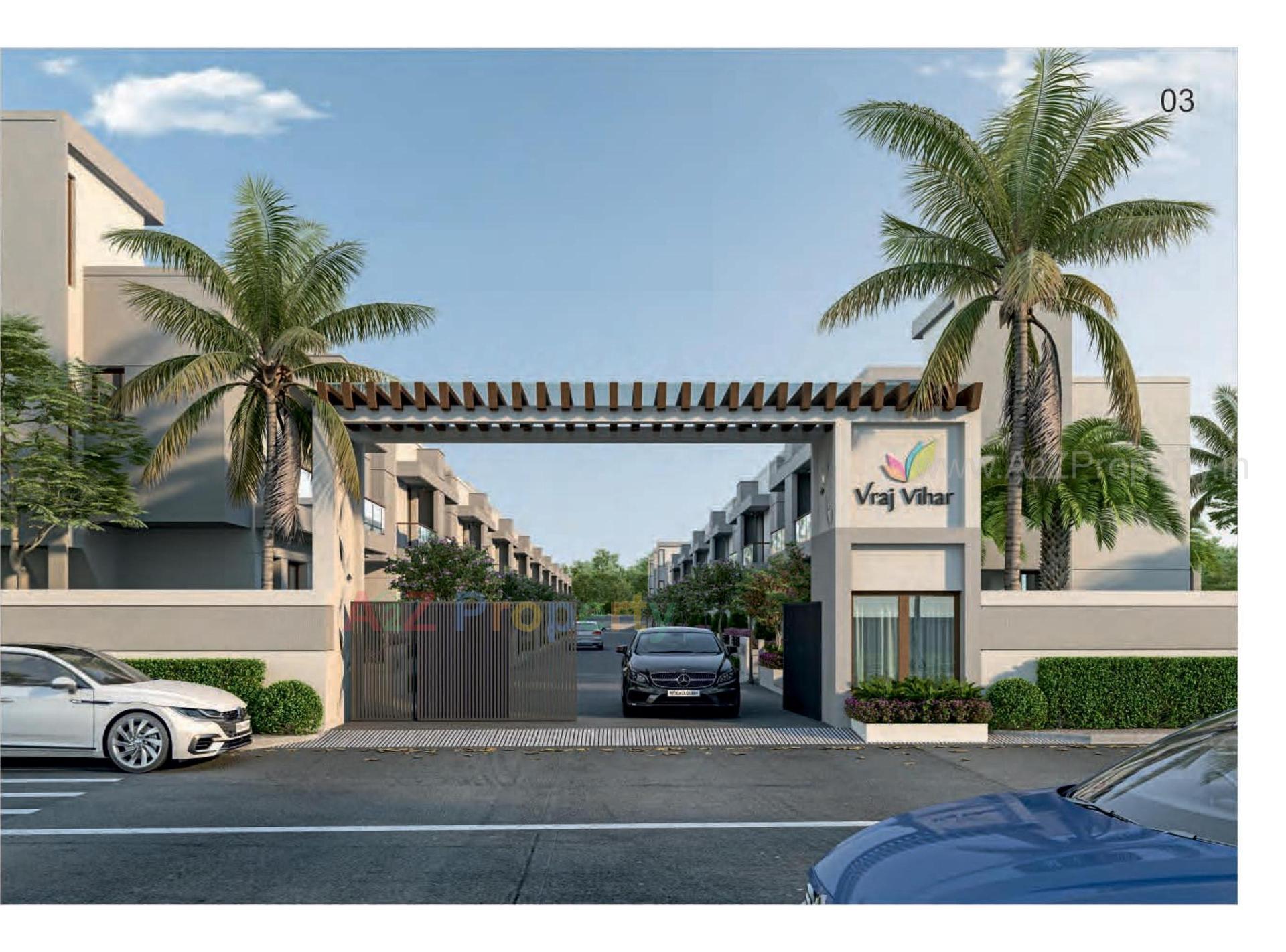 3D Elevation of real estate project Vraj Vihar located at Kapurai, Vadodara, Gujarat