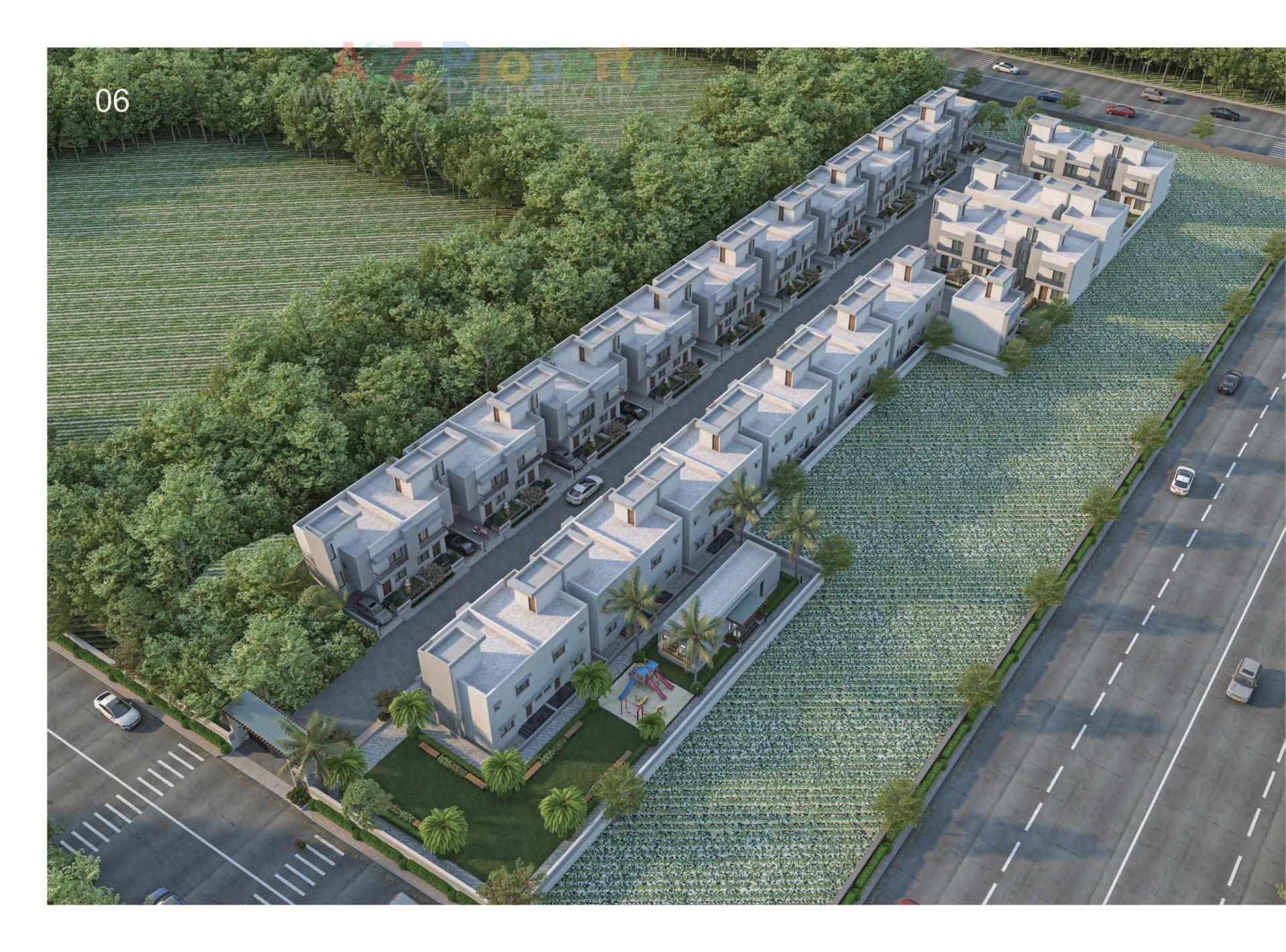 3D Elevation of real estate project Vraj Vihar located at Kapurai, Vadodara, Gujarat