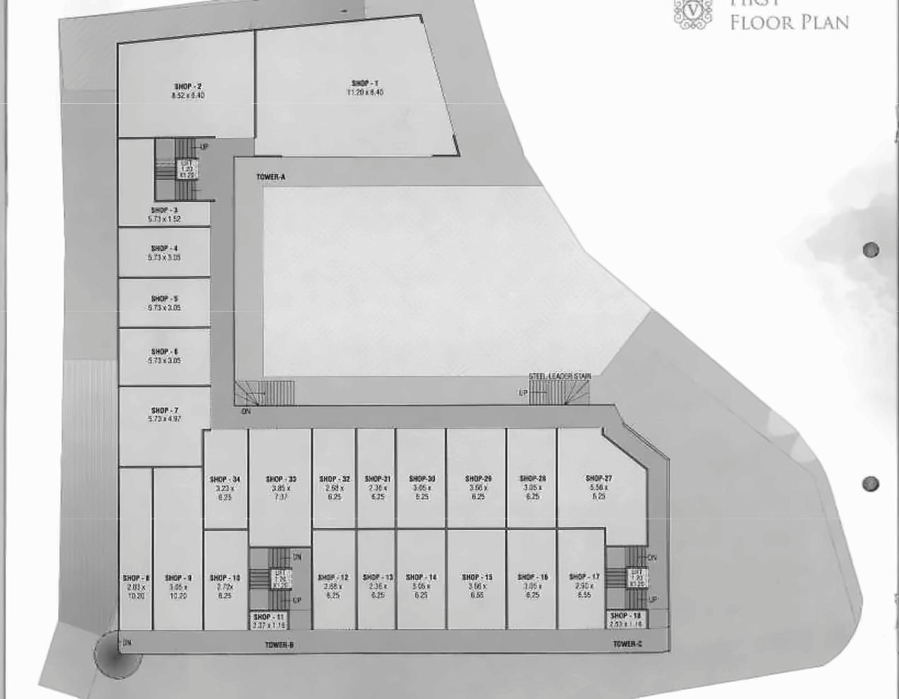 Layout of real estate project Vraj Vihar located at Kasba, Vadodara, Gujarat