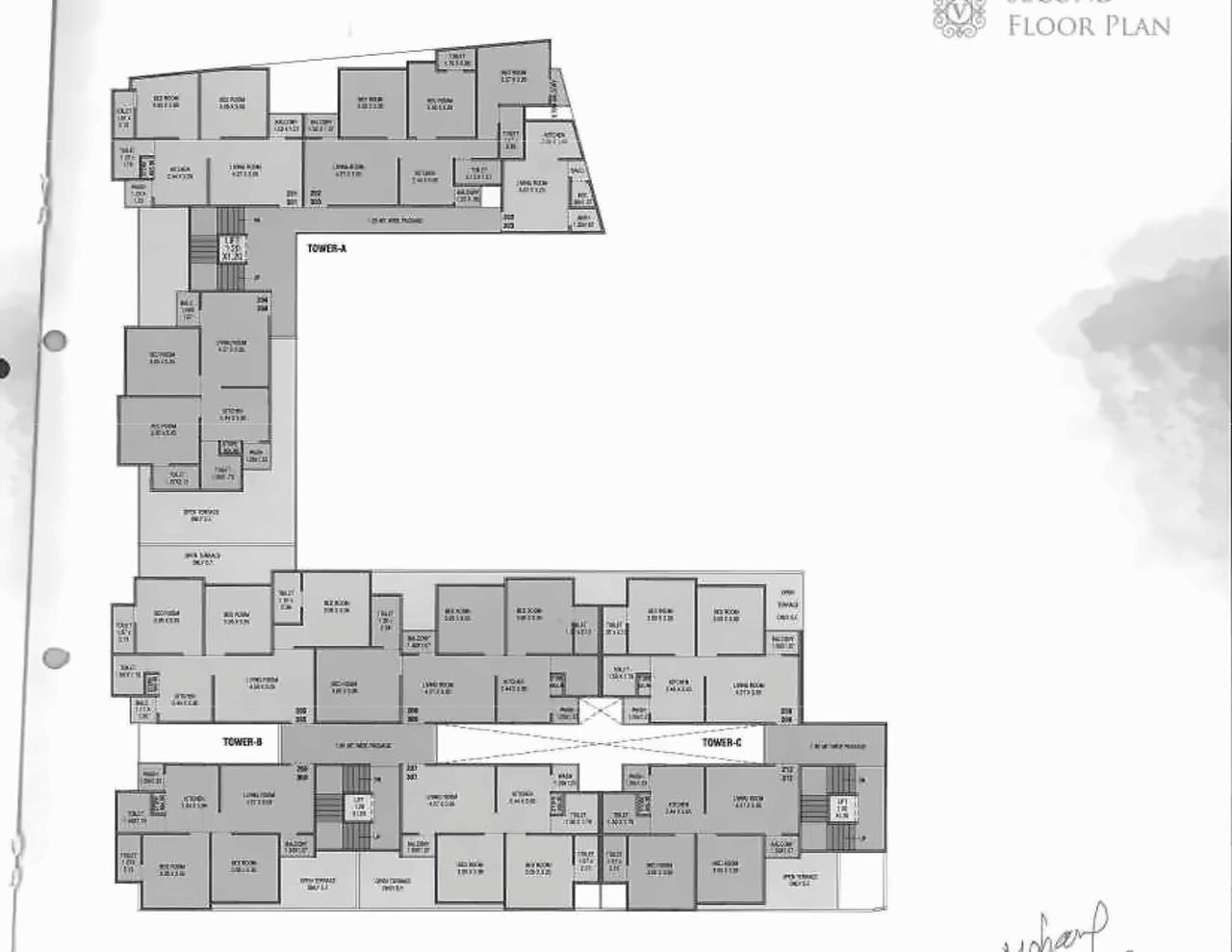 Layout of real estate project Vraj Vihar located at Kasba, Vadodara, Gujarat