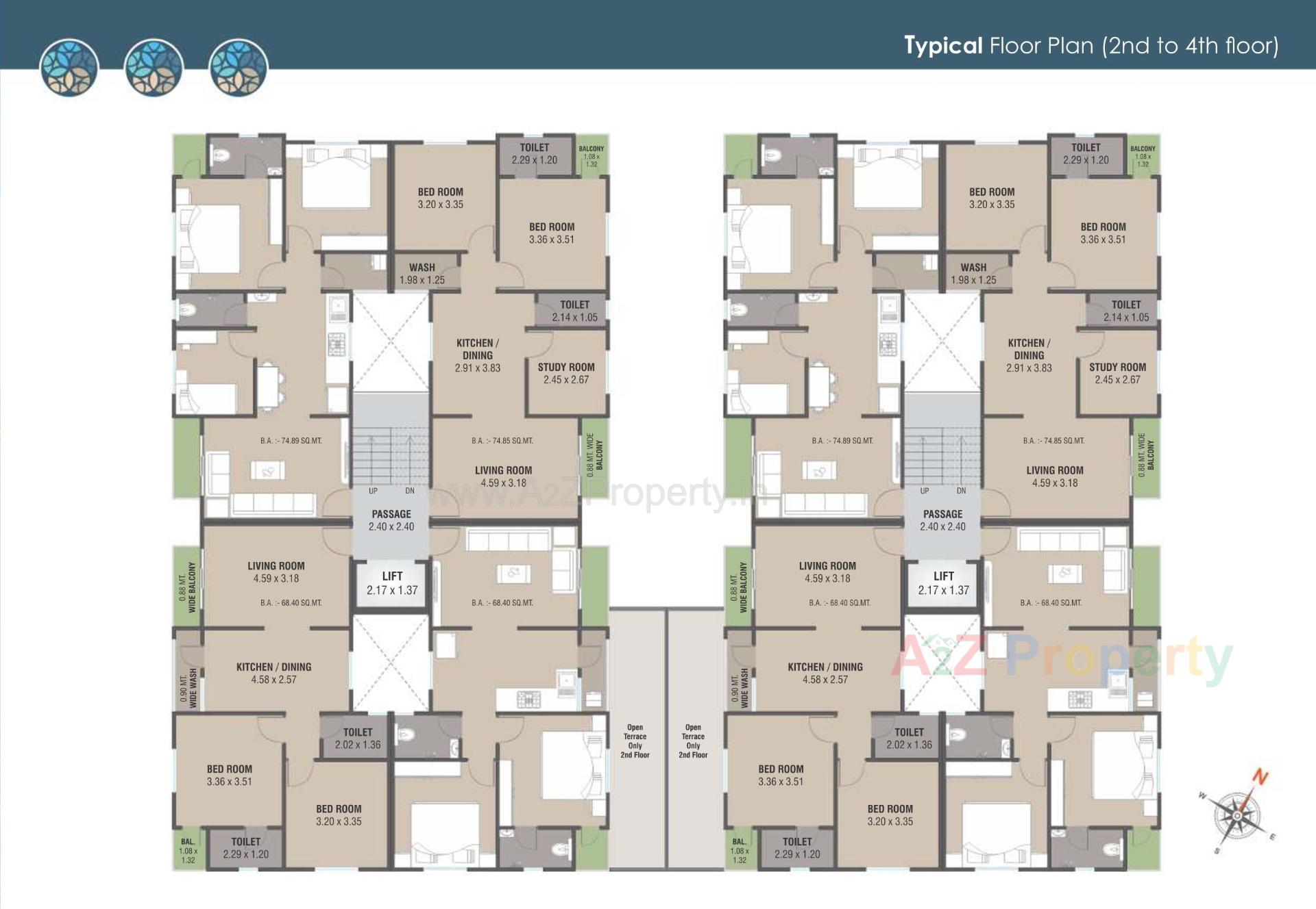 Layout of real estate project Vraj Villa Tower located at Sayajipura, Vadodara, Gujarat