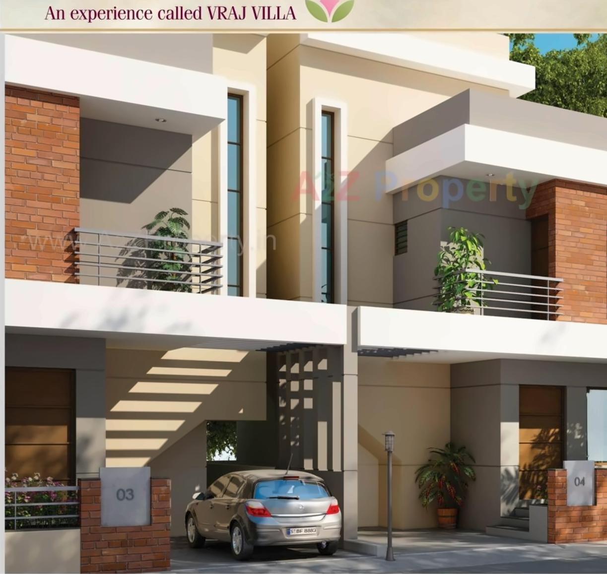 3D Elevation of real estate project Vraj Villa located at Bapod, Vadodara, Gujarat