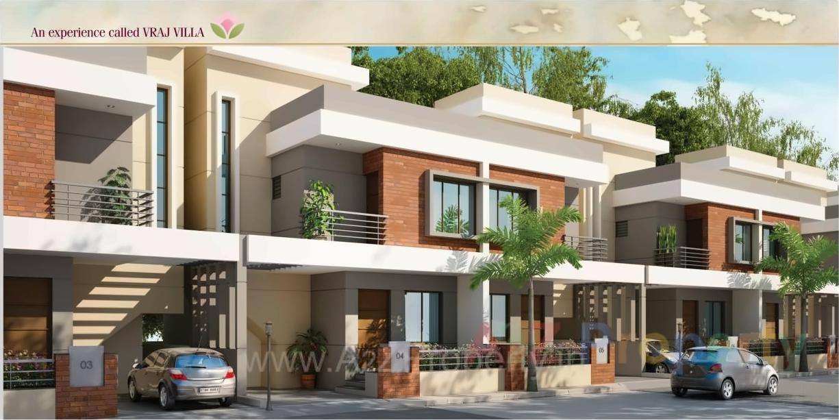 3D Elevation of real estate project Vraj Villa located at Bapod, Vadodara, Gujarat