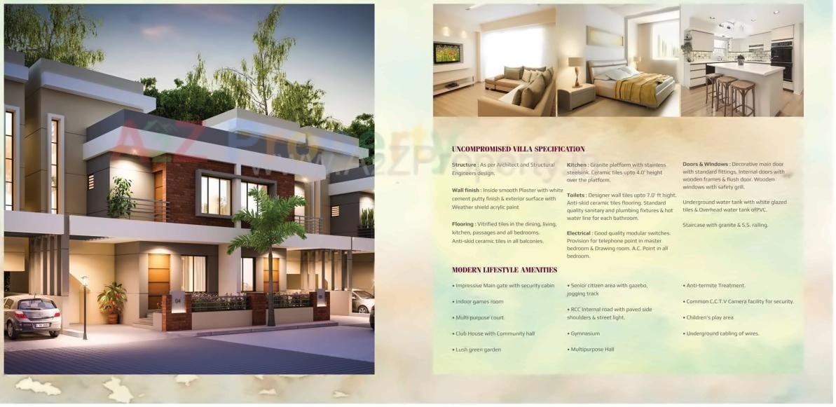 3D Elevation of real estate project Vraj Villa located at Bapod, Vadodara, Gujarat