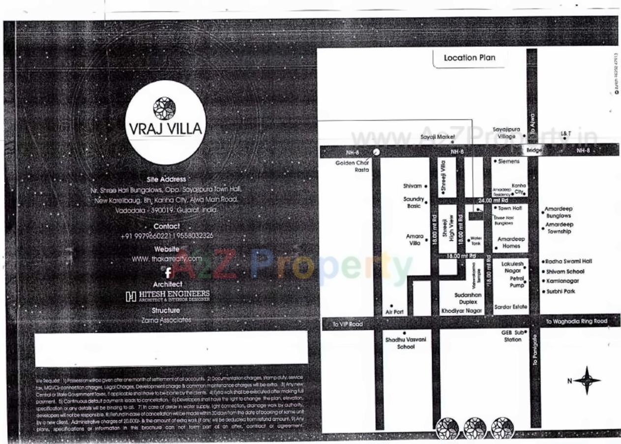  of real estate project Vraj Villa located at Sayajipura, Vadodara, Gujarat