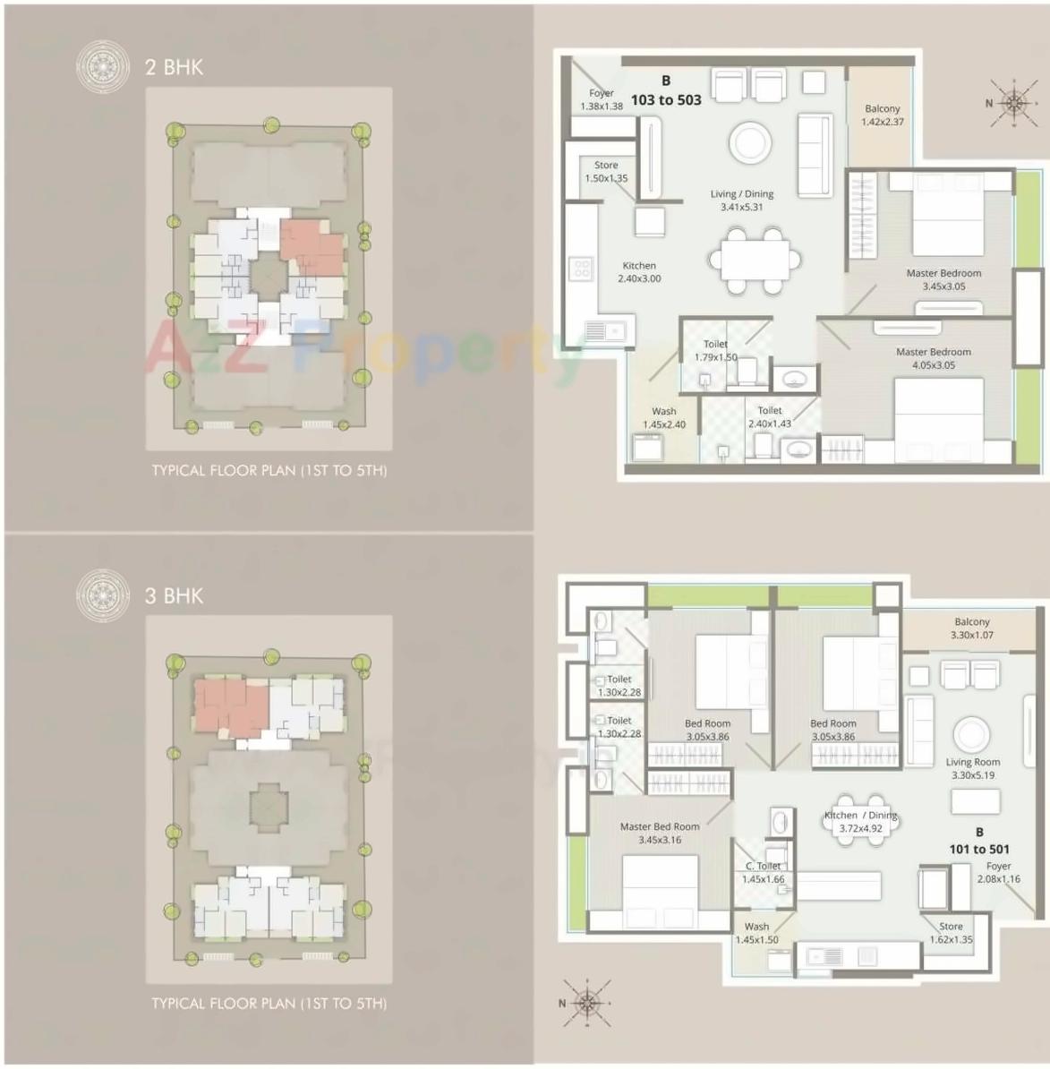 Layout of real estate project Vrajraj Flats located at Manjalpur, Vadodara, Gujarat