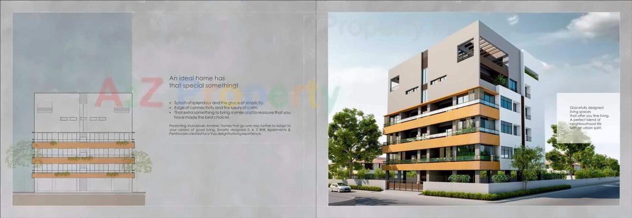 3D Elevation of real estate project Vrundavan Annexe located at Jetalpur, Vadodara, Gujarat