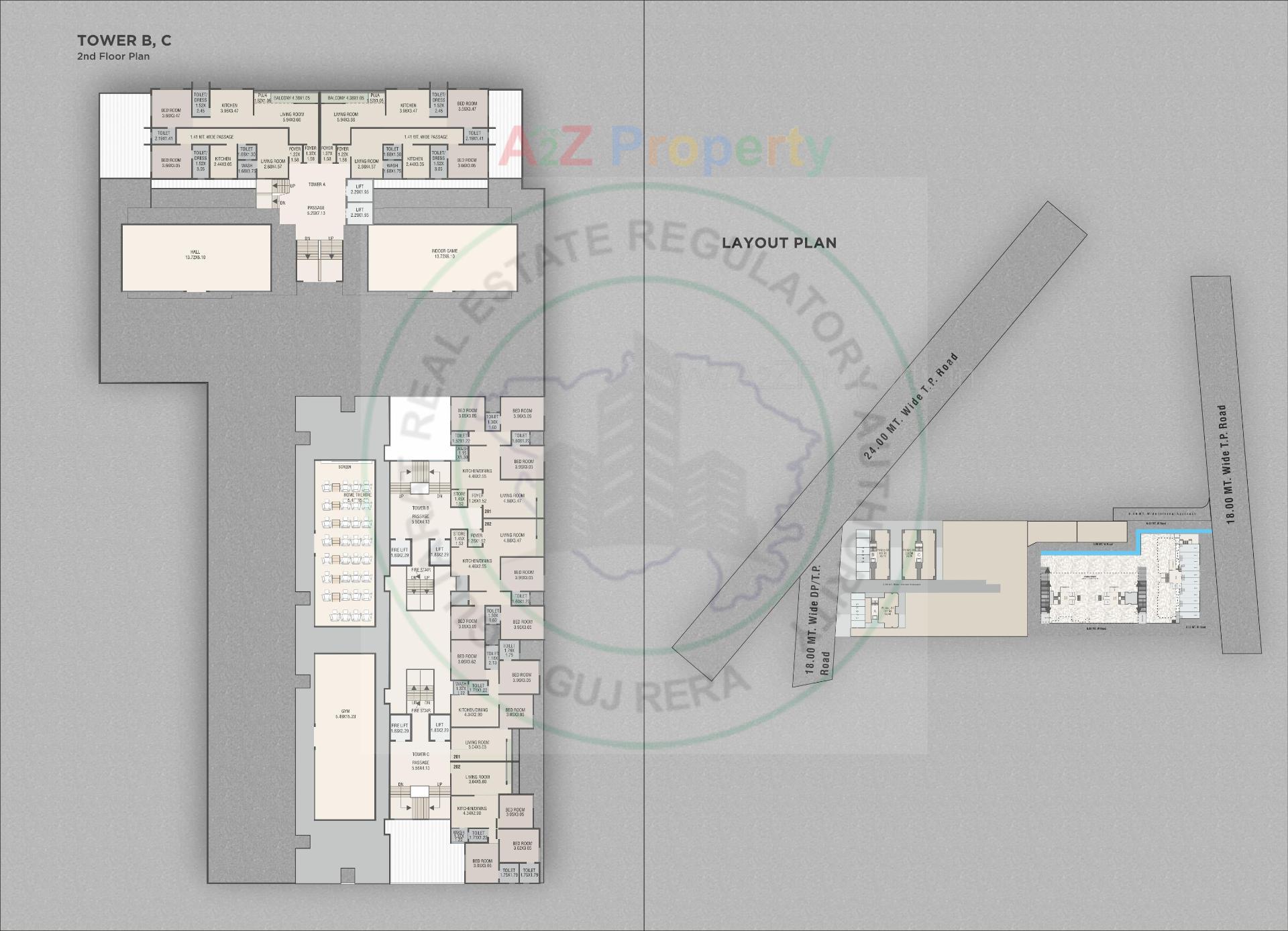 Layout of real estate project Vrundavan Bliss located at Bapod, Vadodara, Gujarat