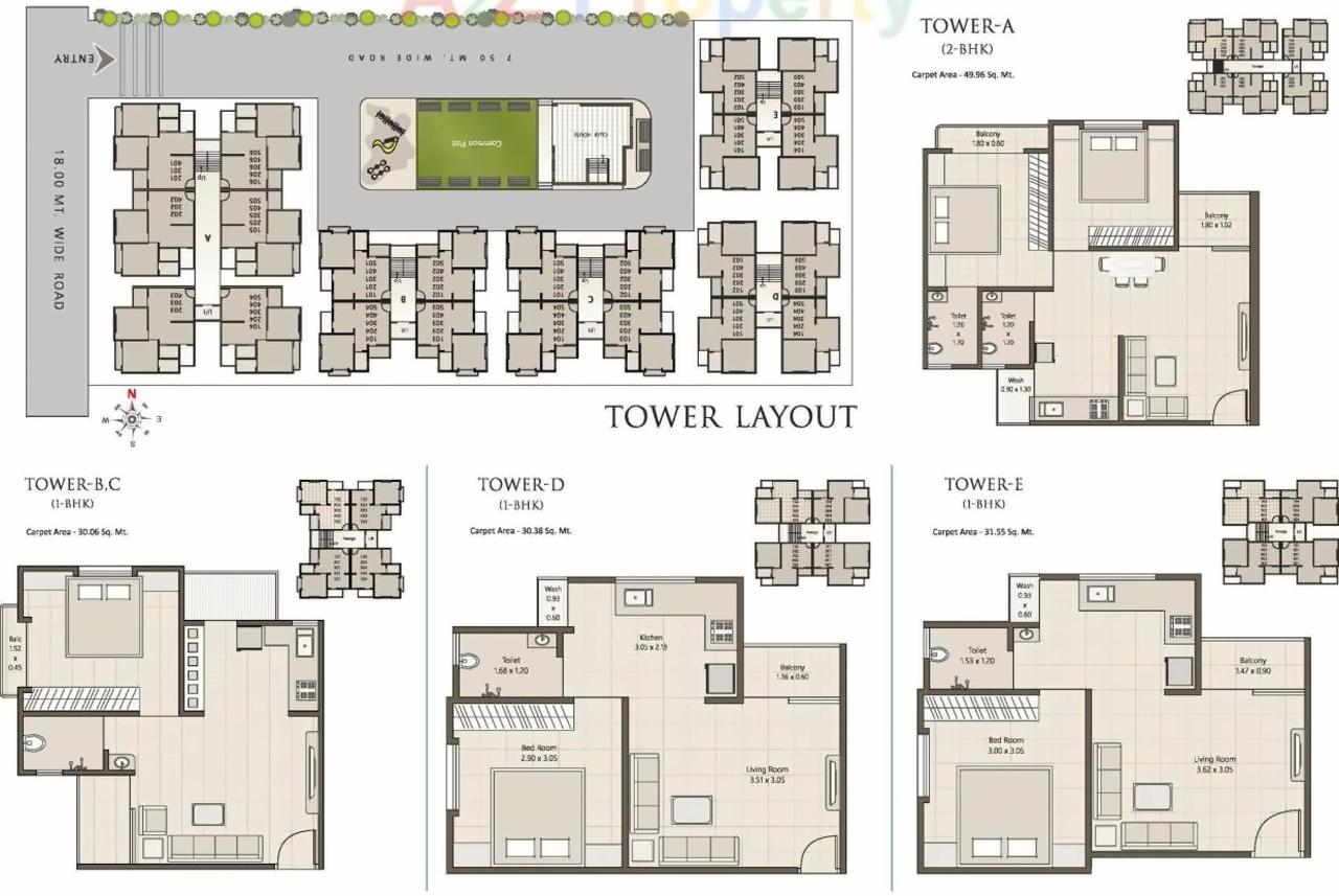 Layout of real estate project Vrundavan Heights located at Bapod, Vadodara, Gujarat