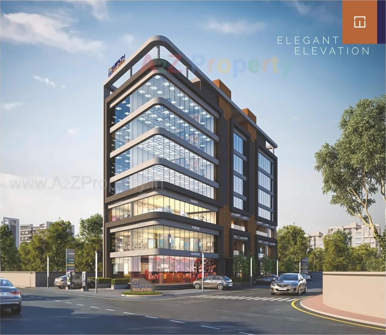 3D Elevation of real estate project Wealth Square located at Gotri, Vadodara, Gujarat