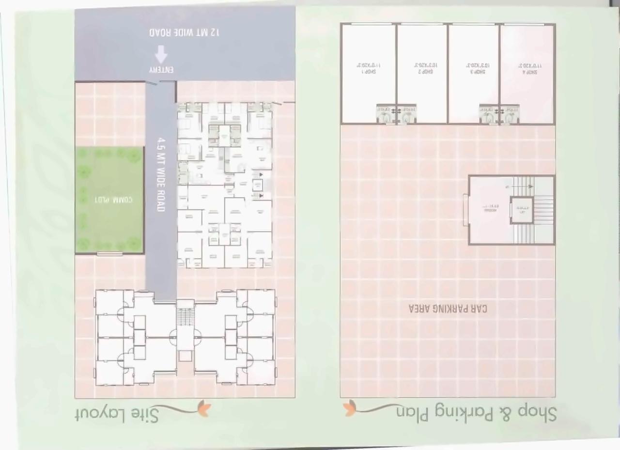Layout of real estate project Weaver Nest   Tower located at Sayajipura, Vadodara, Gujarat