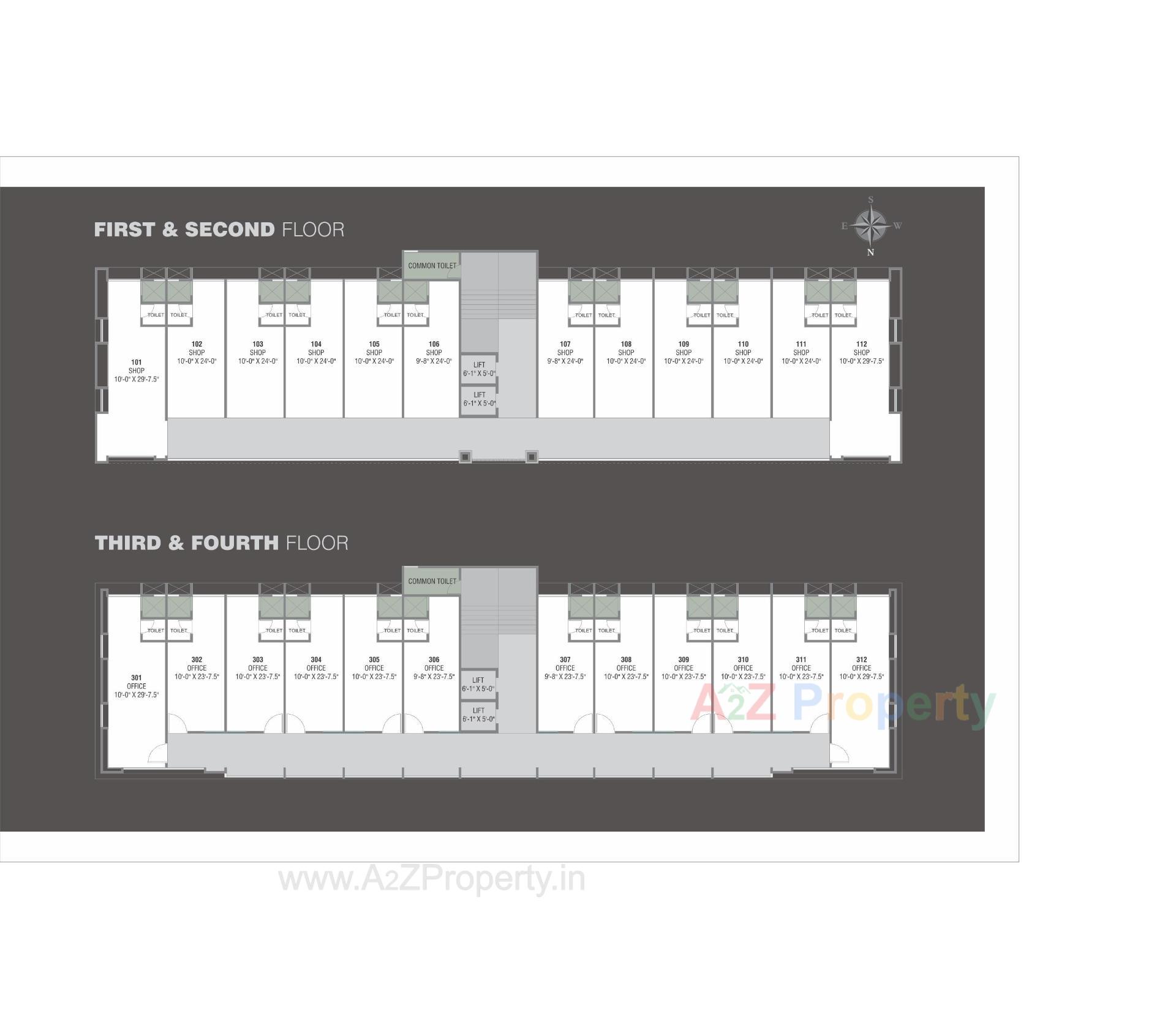 Layout of real estate project Westgate Elite located at Undera, Vadodara, Gujarat