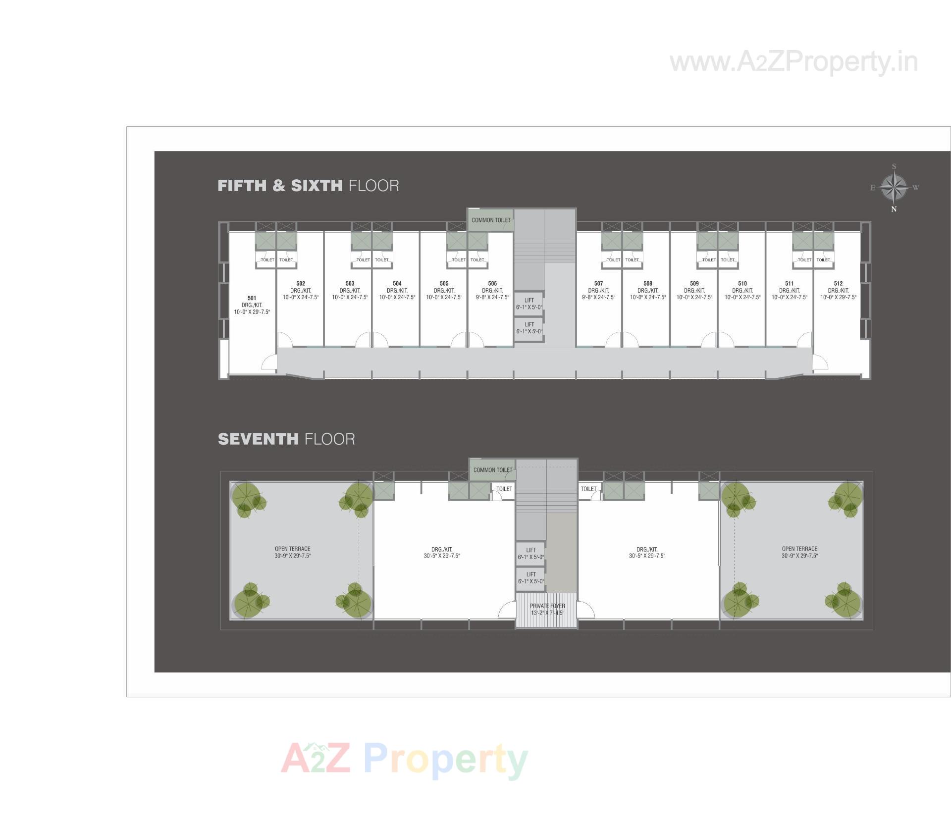 Layout of real estate project Westgate Elite located at Undera, Vadodara, Gujarat