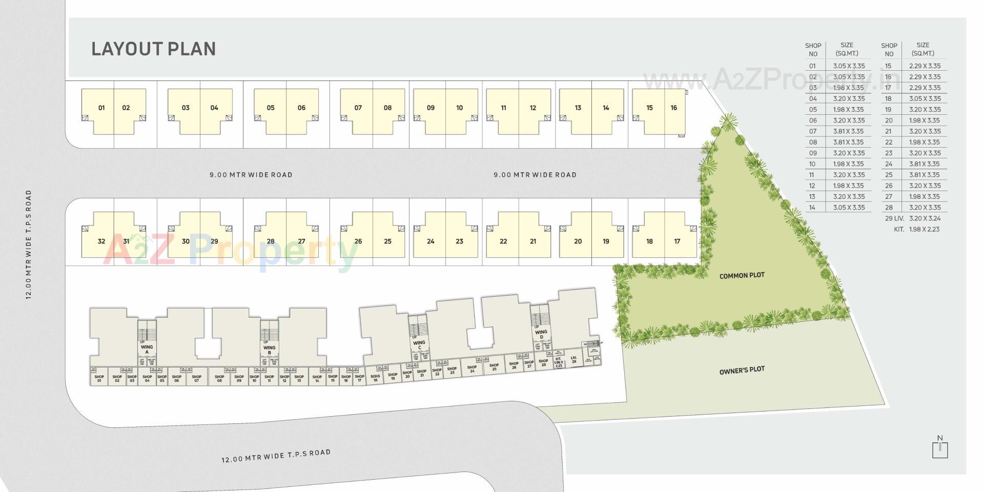 Layout of real estate project Westgate Nobella located at Undera, Vadodara, Gujarat