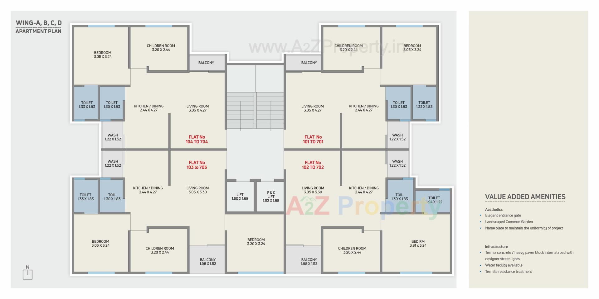 Layout of real estate project Westgate Nobella located at Undera, Vadodara, Gujarat