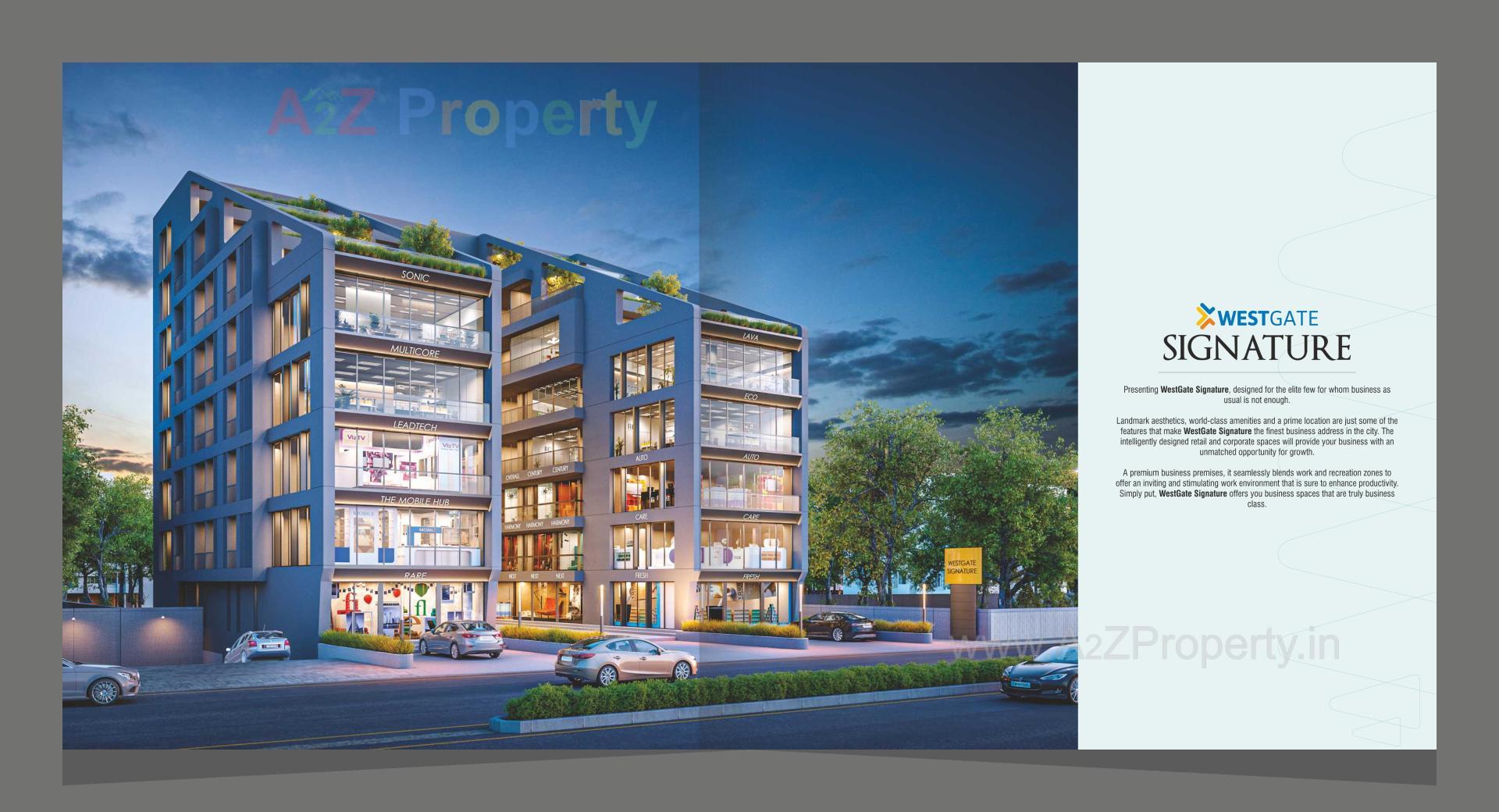 3D Elevation of real estate project Westgate Signature located at Undera, Vadodara, Gujarat