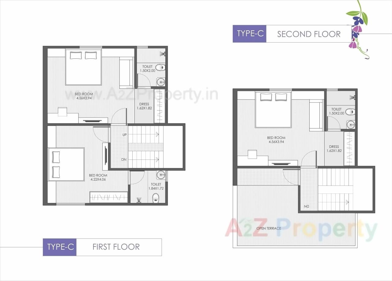 Layout of real estate project Wisteria located at Vadsar, Vadodara, Gujarat