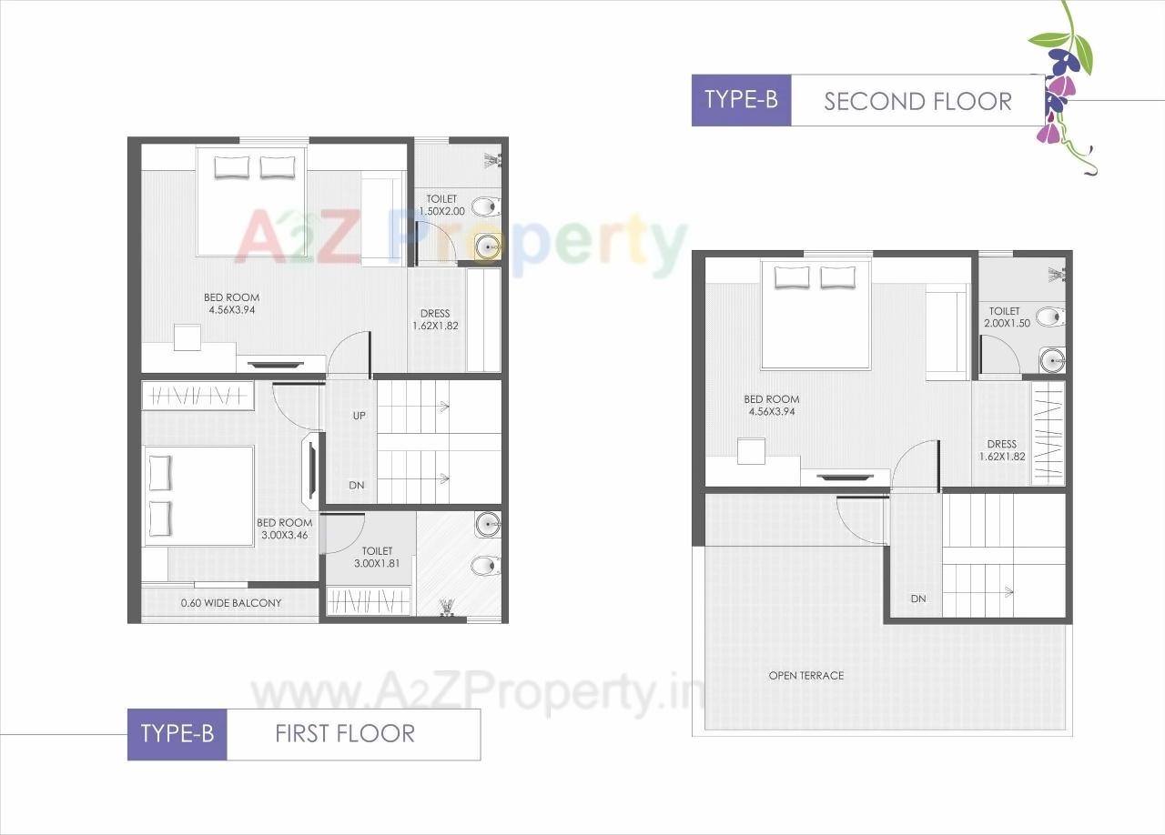 Layout of real estate project Wisteria located at Vadsar, Vadodara, Gujarat