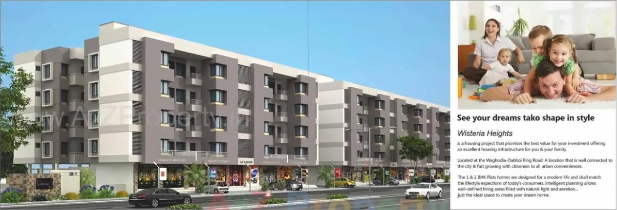 3D Elevation of real estate project Wisteria Heights located at Kapurai, Vadodara, Gujarat