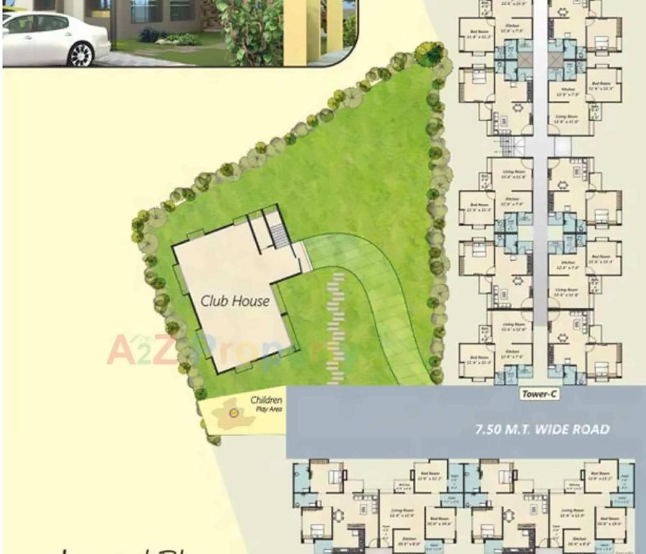 Layout of real estate project Wisteria Heights located at Kapurai, Vadodara, Gujarat