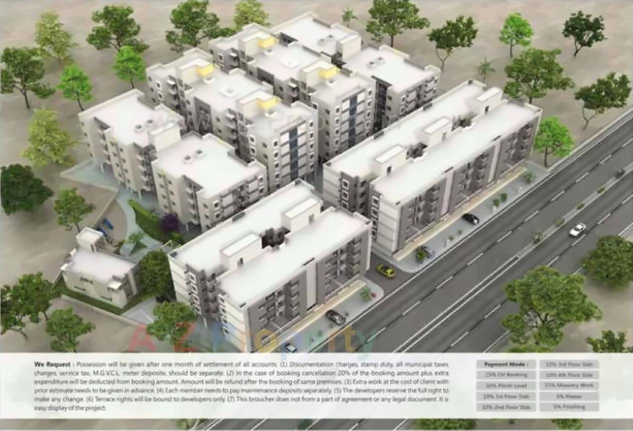 3D Elevation of real estate project Wisteria Heights located at Kapurai, Vadodara, Gujarat