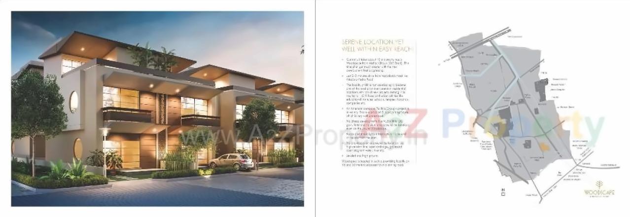 3D Elevation of real estate project Woodscape located at Bill, Vadodara, Gujarat