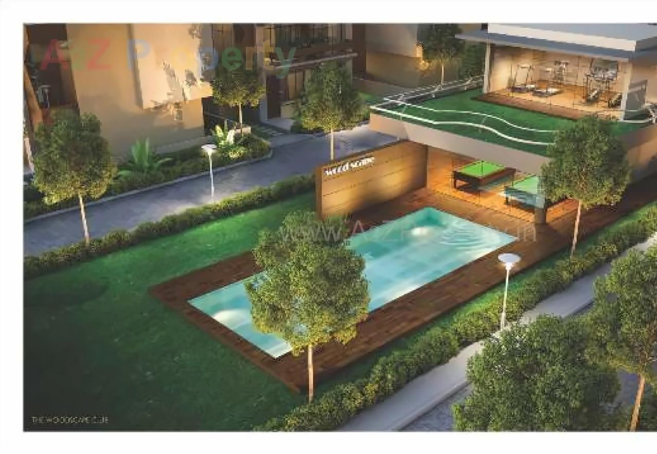 3D Elevation of real estate project Woodscape located at Bill, Vadodara, Gujarat