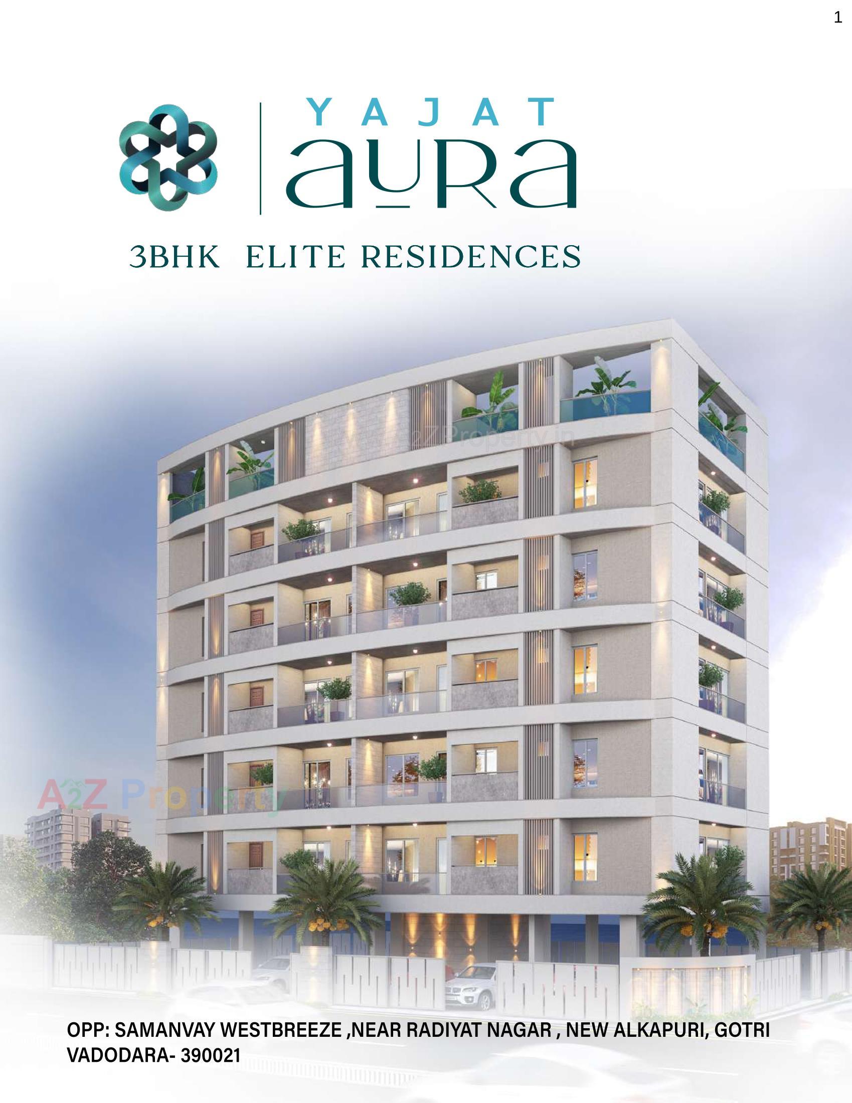 3D Elevation of real estate project Yajat Aura located at Gotri, Vadodara, Gujarat