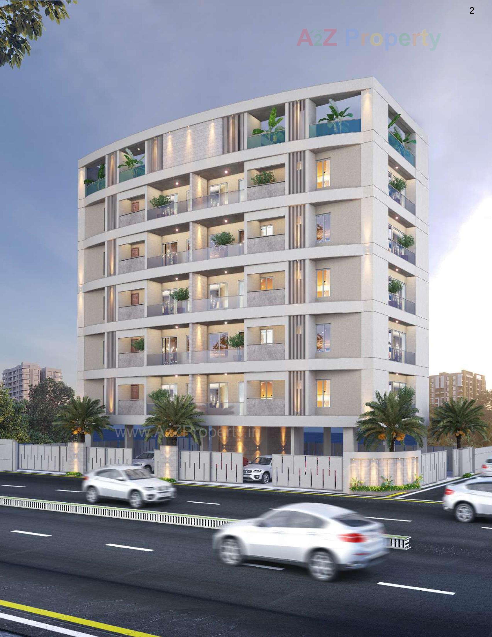 3D Elevation of real estate project Yajat Aura located at Gotri, Vadodara, Gujarat