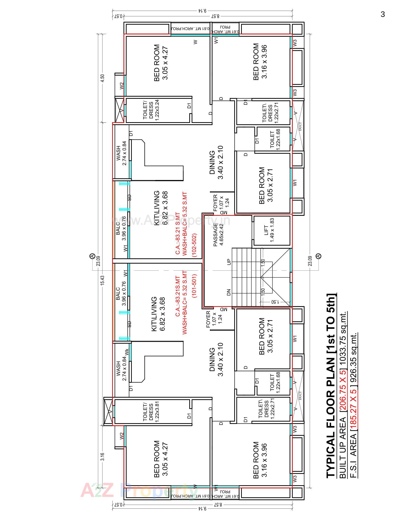 Layout of real estate project Yajat Aura located at Gotri, Vadodara, Gujarat