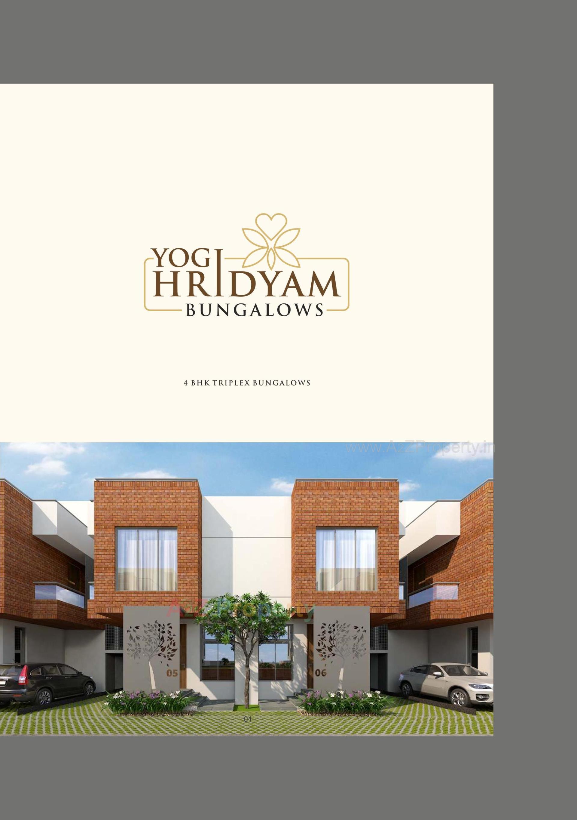 3D Elevation of real estate project Yogi Hridyam Bungalows located at City, Vadodara, Gujarat