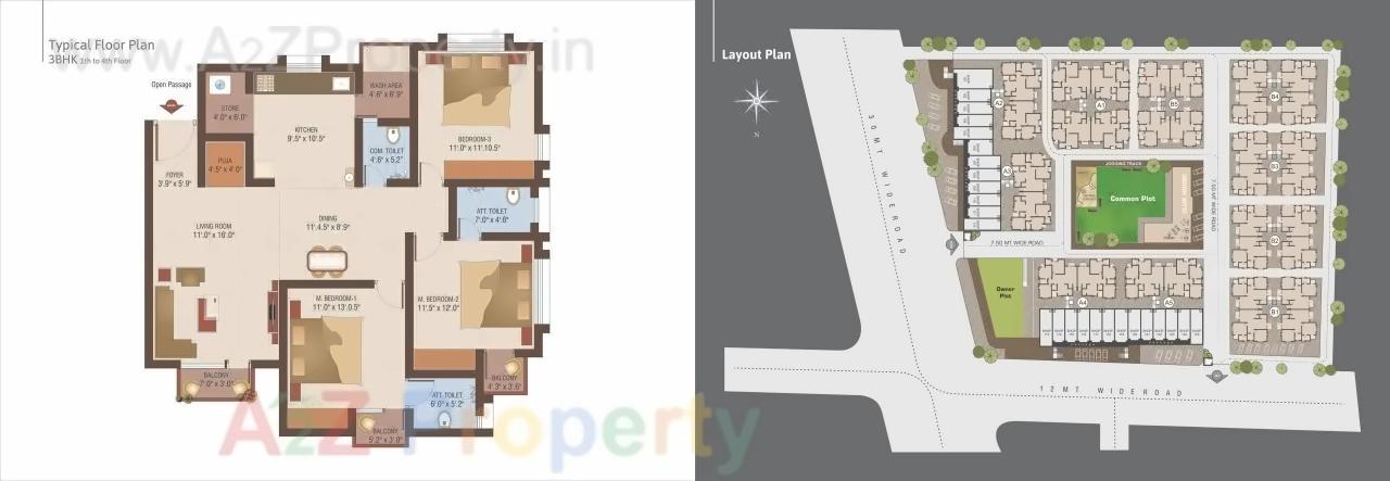 Layout of real estate project Yogi Residency located at Atladara, Vadodara, Gujarat