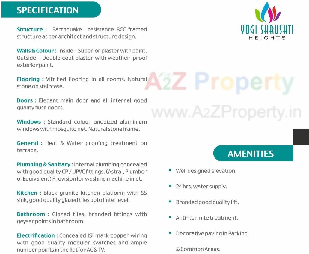  of real estate project Yogi Shrushti Heights located at Manjalpur, Vadodara, Gujarat